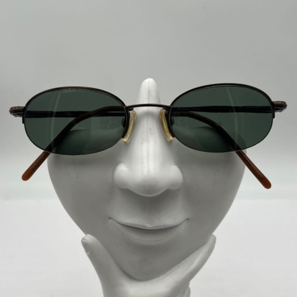 Vintage Dakota Smith Bronze Oval Half Rim Sunglasses Frames Savannah